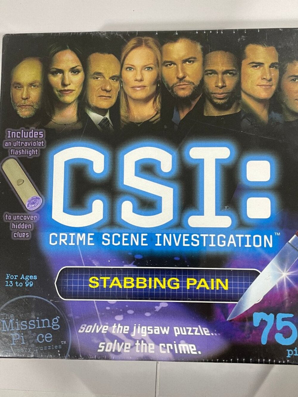 Sealed CSI Crime Scene Investigation 750 PC Stabbing Pain Mystery Jigsaw Puzzle